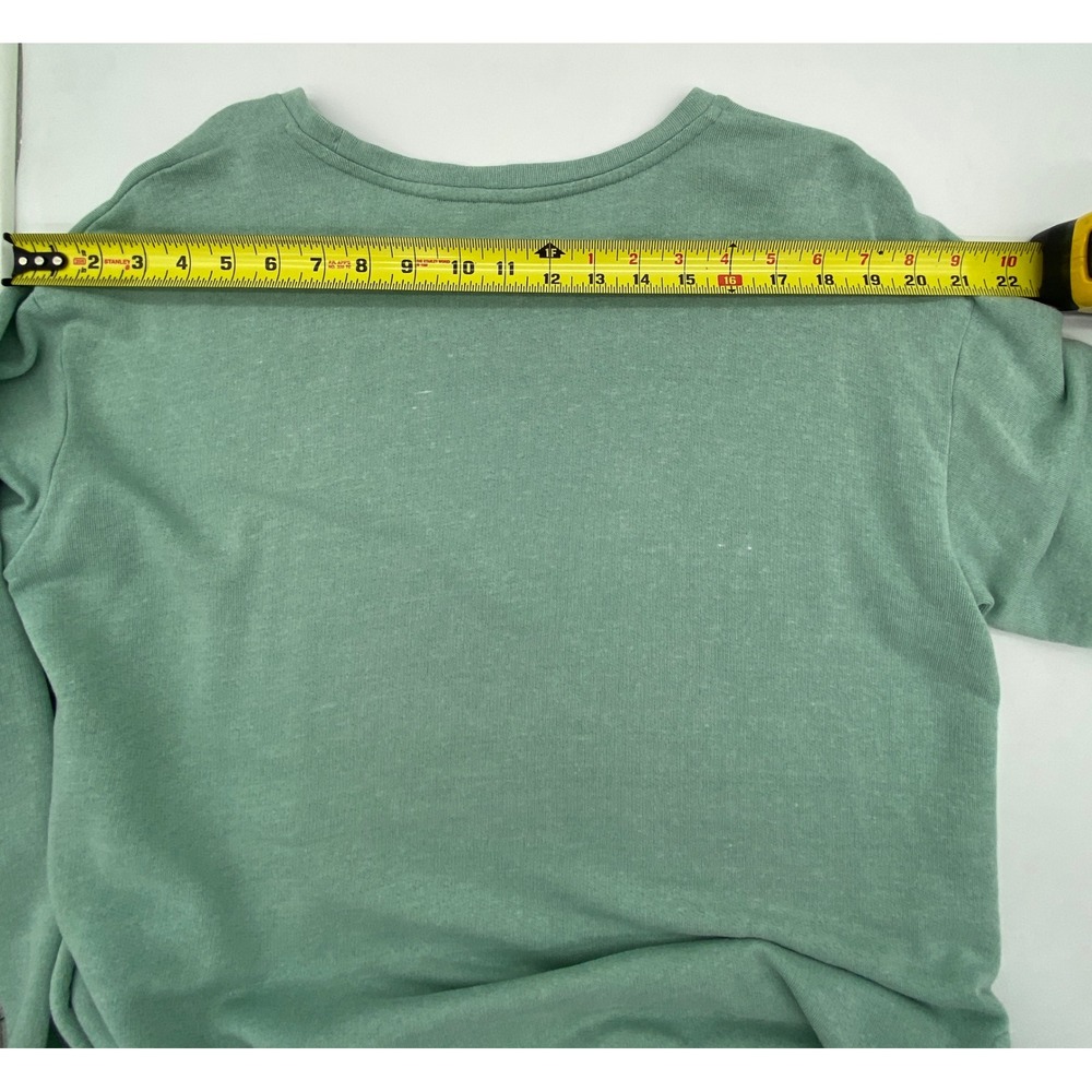 Eileen Fisher Organic Cotton Linen Lyocell Sweatshirt Sage Green Small S/P - Picture 10 of 14
